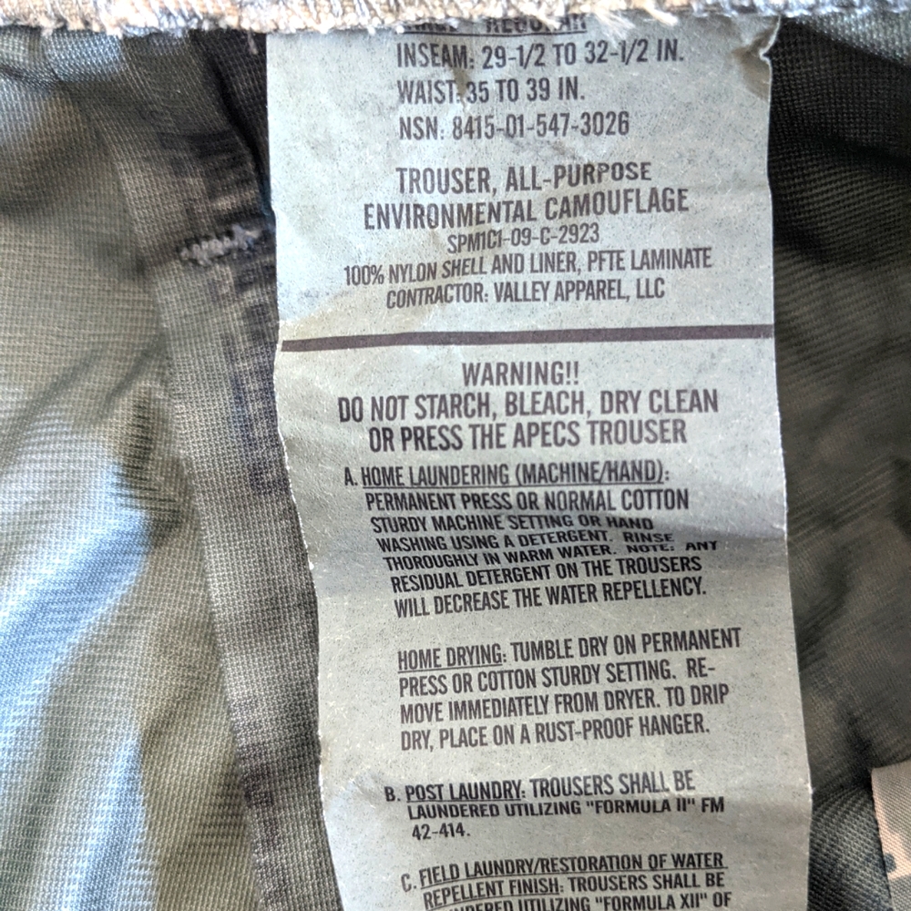 ABU Pattern All Weather Pants - Picture 6 of 7